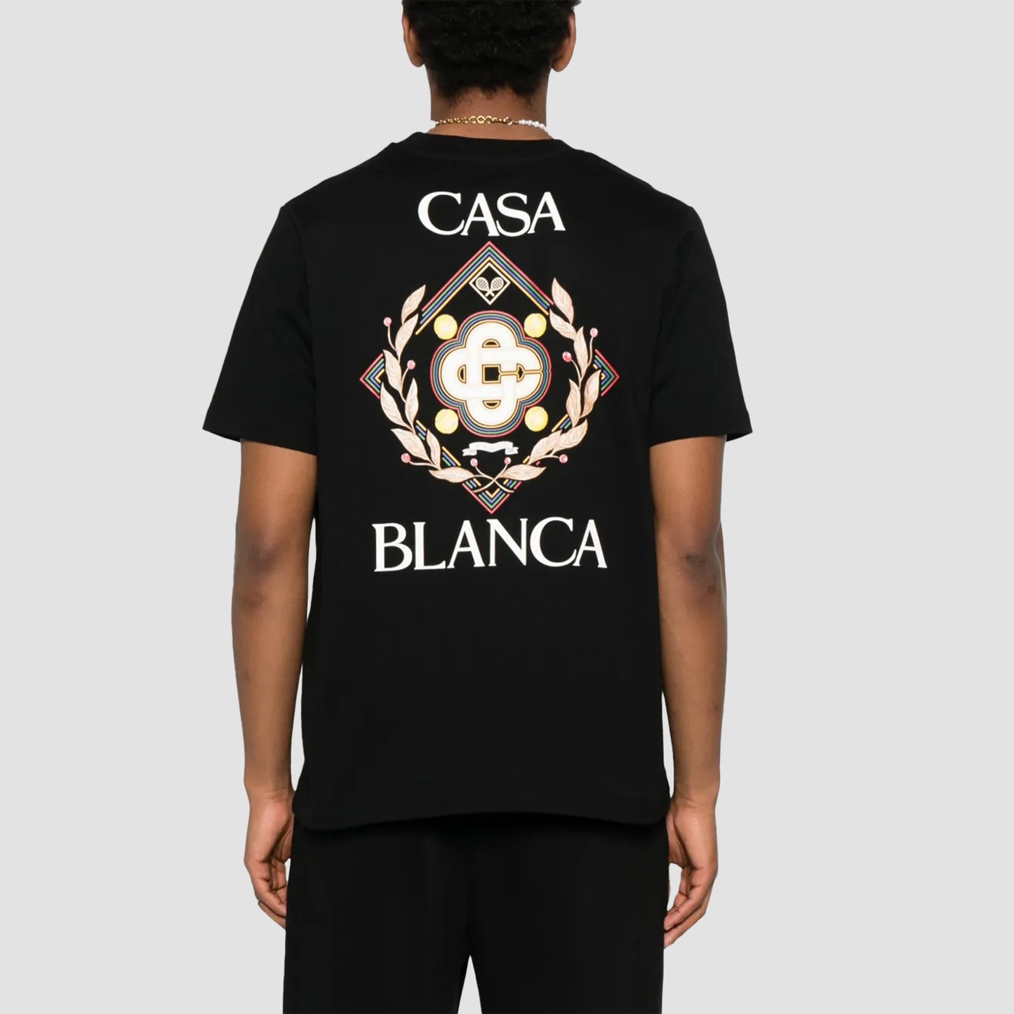 CASABLANCA DIAMOND T-SHIRT BLACK