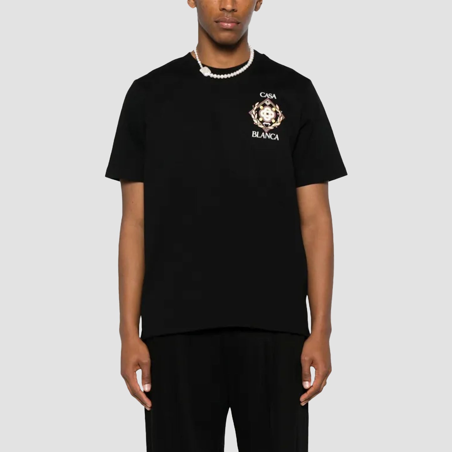 CASABLANCA DIAMOND T-SHIRT BLACK
