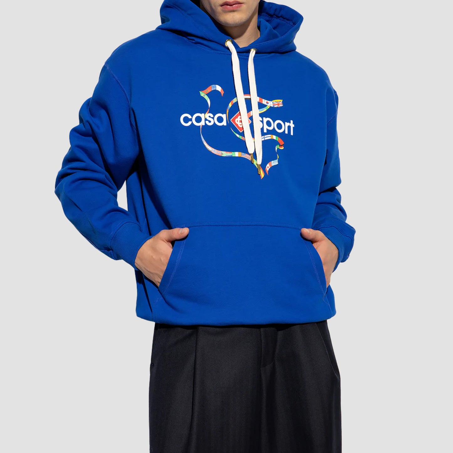 CASABLANCA SPORT HOODIE BLUE