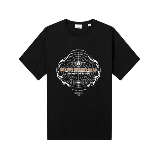 BURBERRY GLOBE T-SHRIT BLACK