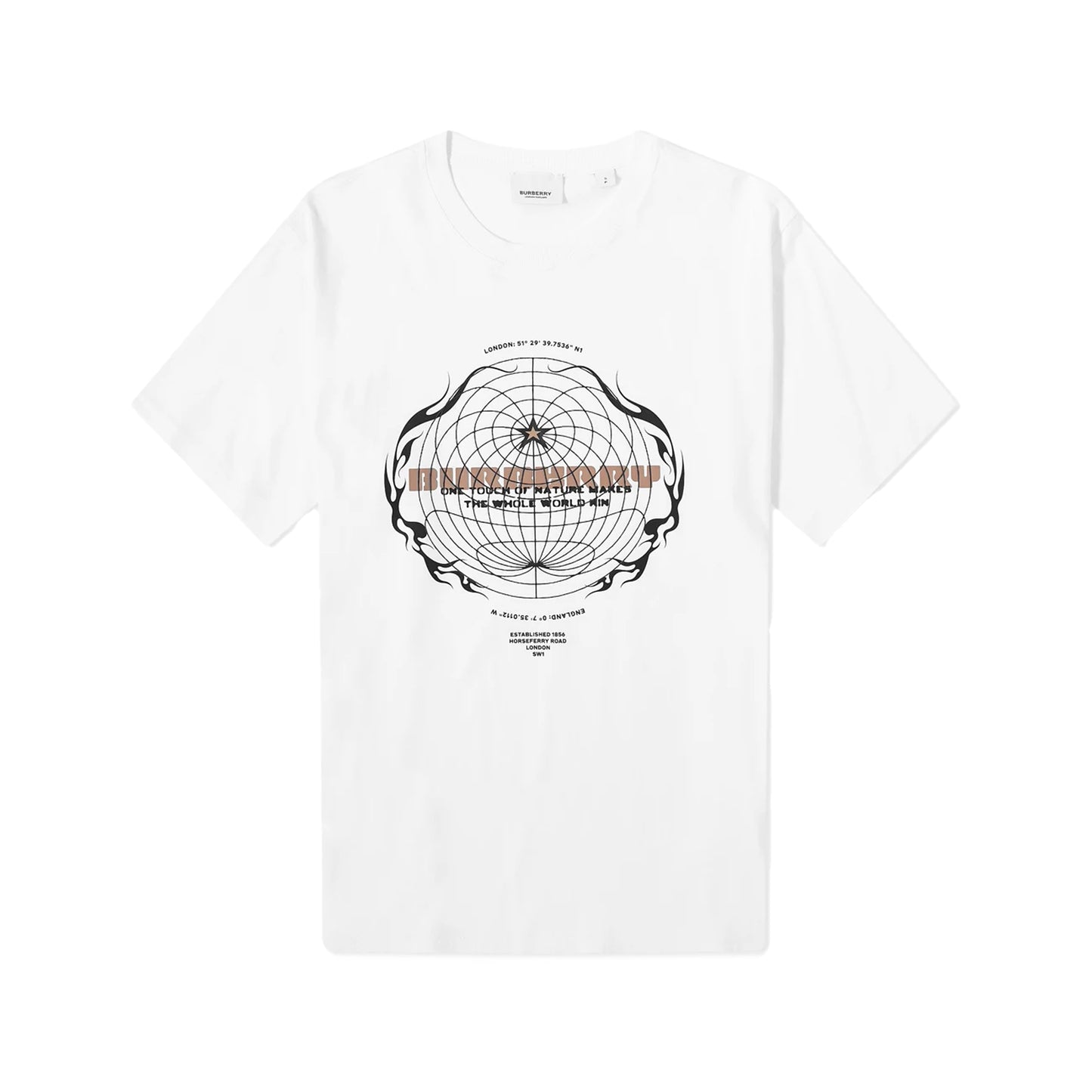 BURBERRY GLOBE T-SHRIT WHITE