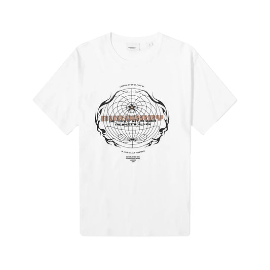 BURBERRY GLOBE T-SHRIT WHITE